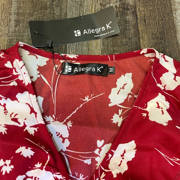 Allegra K Peplum Wrap Top, size M, NWT - Picture 4 of 8